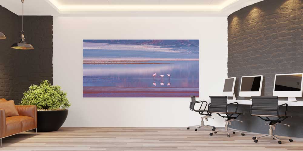 Flamingolu Tuz Gölü Manzarası Büyük Ebat Duvar Dekoru 14118
