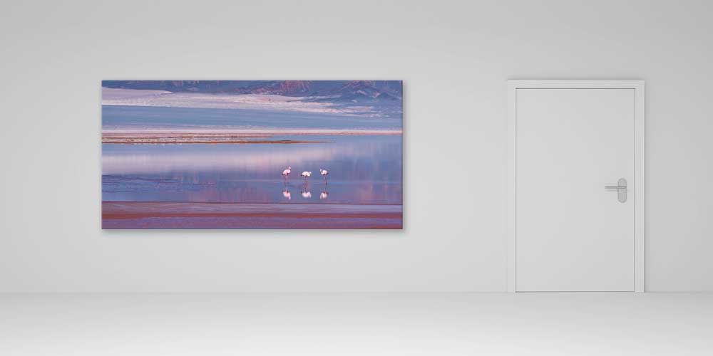 Flamingolu Tuz Gölü Manzarası Büyük Ebat Duvar Dekoru 14118