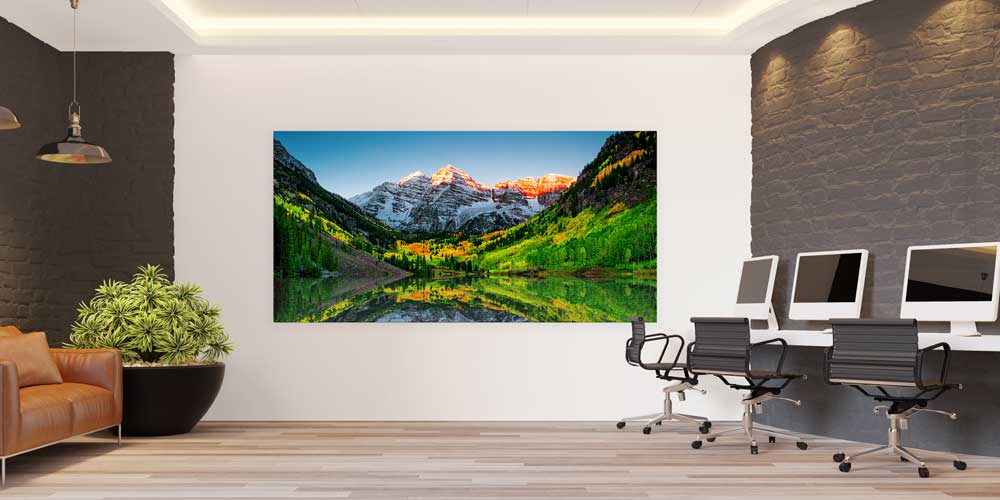 large-size-wall-art-14137-04 Yansımalı Dağ Vadisi Gün Batımı Büyük Ebat Duvar Dekor Ürünü 14137