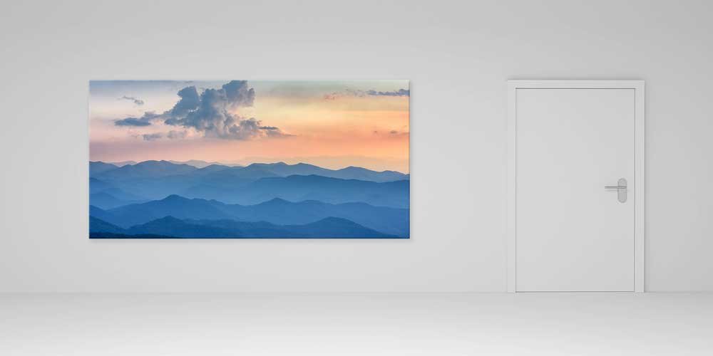 Sisli Dağ Katmanları Gün Doğumu Büyük Ebat Duvar Dekor Ürünü 14164