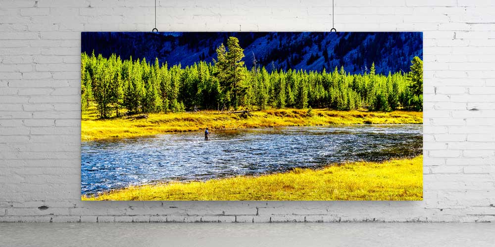 Nehir ve Orman Manzarası Büyük Ebat Duvar Dekor Ürünü 14167