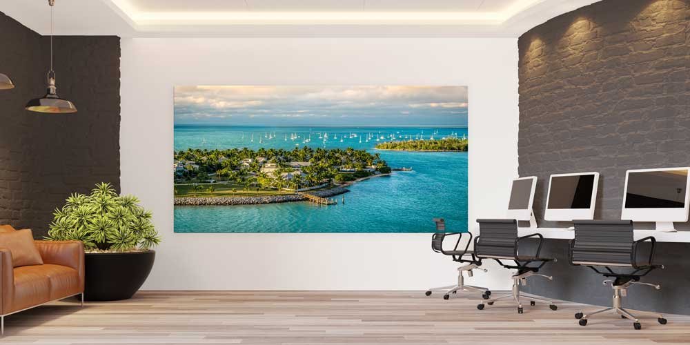 Tropikal Yarımada ve Turkuaz Deniz Manzarası Büyük Ebat Duvar Dekor Ürünü 14187