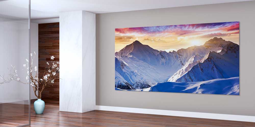 Kar Dağları Gün Batımı Panoramik Büyük Ebat Duvar Dekoru 14201