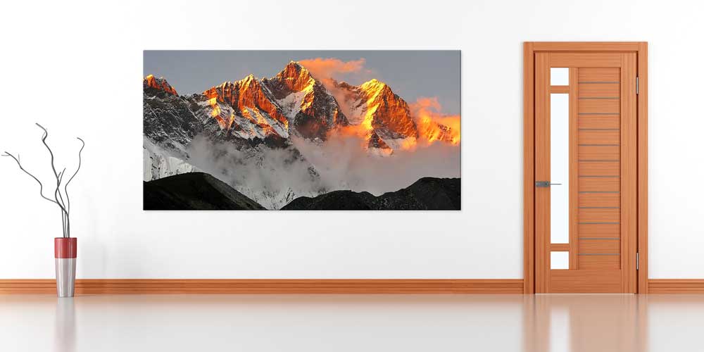 Büyük Ebat Himalaya Zirvesi Gün Batımı Duvar Dekoru 14033