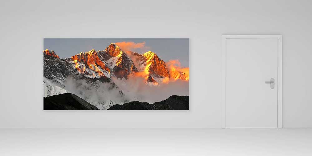 Büyük Ebat Himalaya Zirvesi Gün Batımı Duvar Dekoru 14033