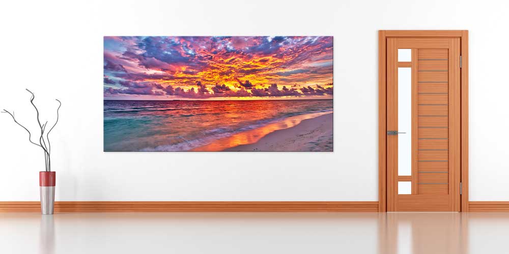 Gün Batımı ve Sahil Manzarası Büyük Duvar Dekoru 14056