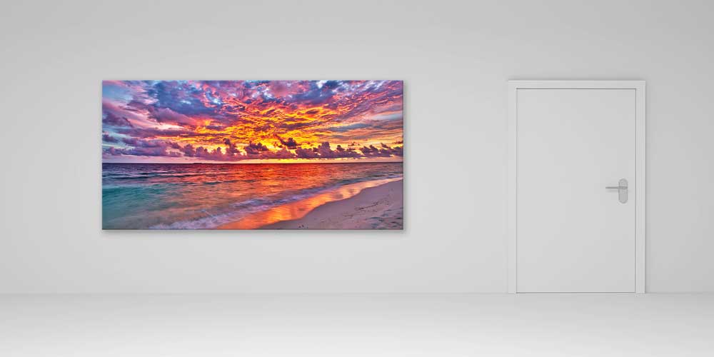 Gün Batımı ve Sahil Manzarası Büyük Duvar Dekoru 14056