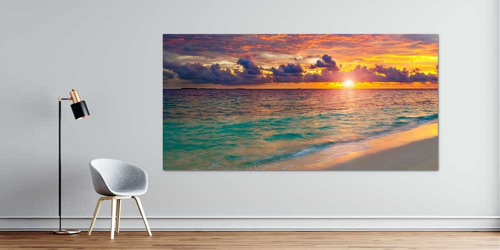Gün Batımı Sahil Manzarası Büyük Duvar Dekoru 14059