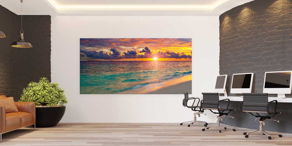 Gün Batımı Sahil Manzarası Büyük Duvar Dekoru 14059