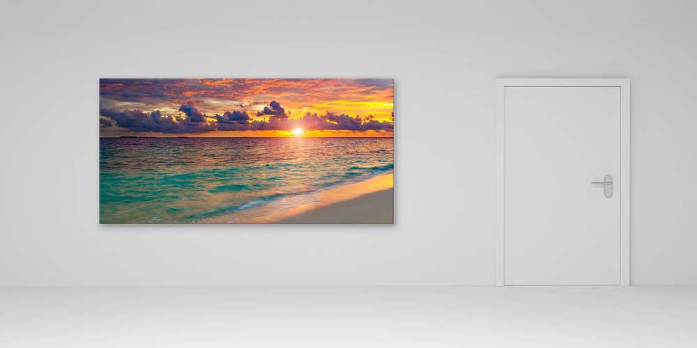 Gün Batımı Sahil Manzarası Büyük Duvar Dekoru 14059