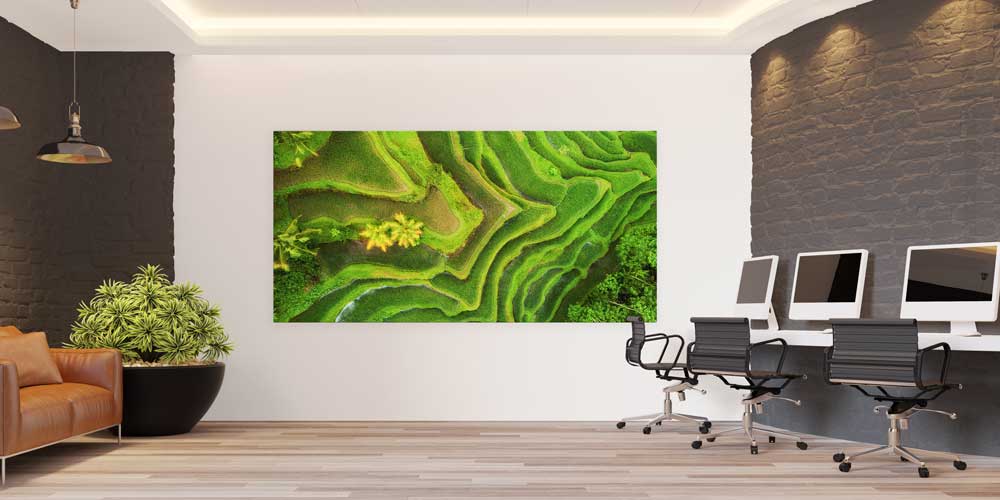 Teras Pirinç Tarlaları Hava Çekimi Doğa Duvar Dekoru 14061