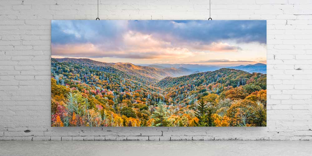 Sonbahar Renklerinde Orman Vadisi Manzarası Büyük Ebat Duvar Dekor Ürünü 14150