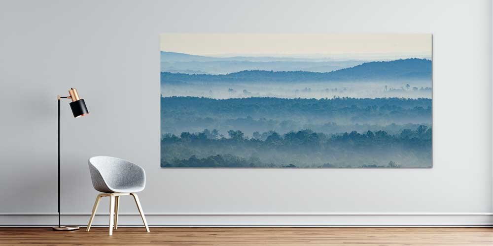 Sisli Orman Tepeleri Manzarası Büyük Ebat Duvar Dekor Ürünü 14153