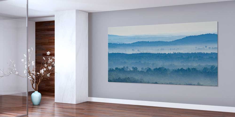 Sisli Orman Tepeleri Manzarası Büyük Ebat Duvar Dekor Ürünü 14153