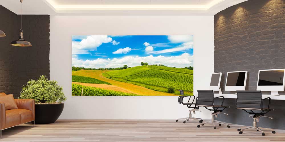 Yeşil Tepeler ve Altın Tarlalar Büyük Ebat Duvar Dekoru 14240