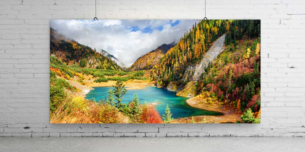 Büyük Ebat Doğa ve Göl Manzarası Duvar Dekoru 14054