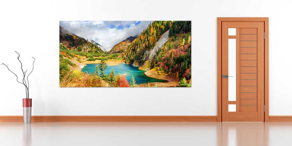 Büyük Ebat Doğa ve Göl Manzarası Duvar Dekoru 14054