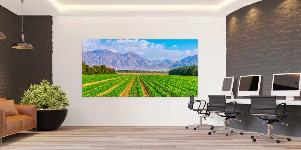 Dağ Manzaralı Tarım Tarlası Büyük Duvar Dekoru 14058