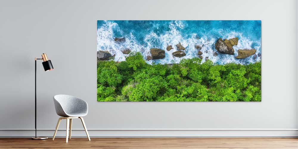Tropik Sahil ve Orman Hava Çekimi Duvar Dekoru 14060