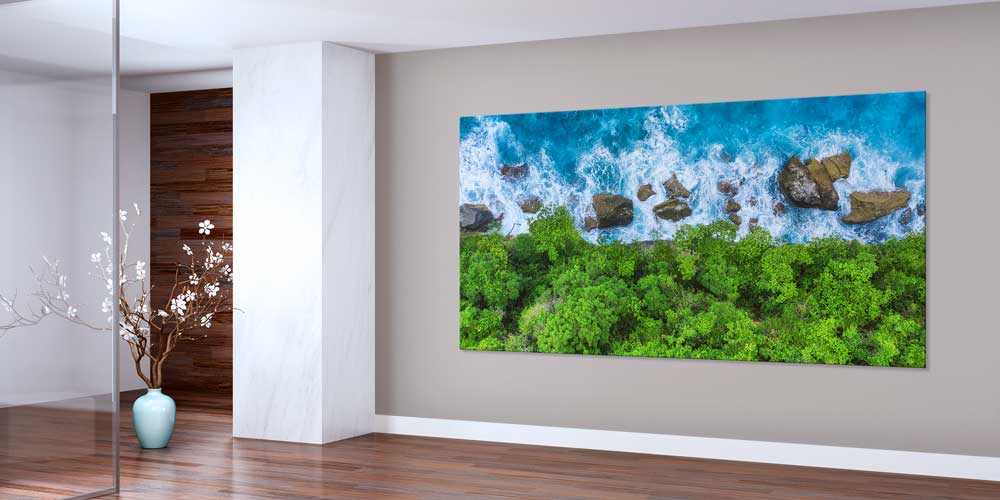 large-size-wall-design-14060-01 Tropik Sahil ve Orman Hava Çekimi Duvar Dekoru 14060