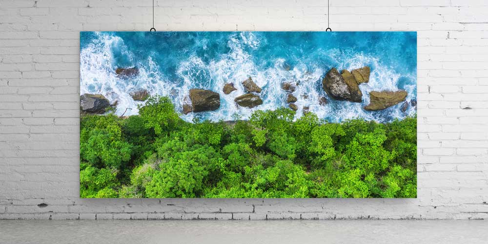 large-size-wall-design-14060-02 Tropik Sahil ve Orman Hava Çekimi Duvar Dekoru 14060