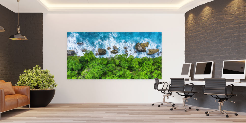 large-size-wall-design-14060-03 Tropik Sahil ve Orman Hava Çekimi Duvar Dekoru 14060