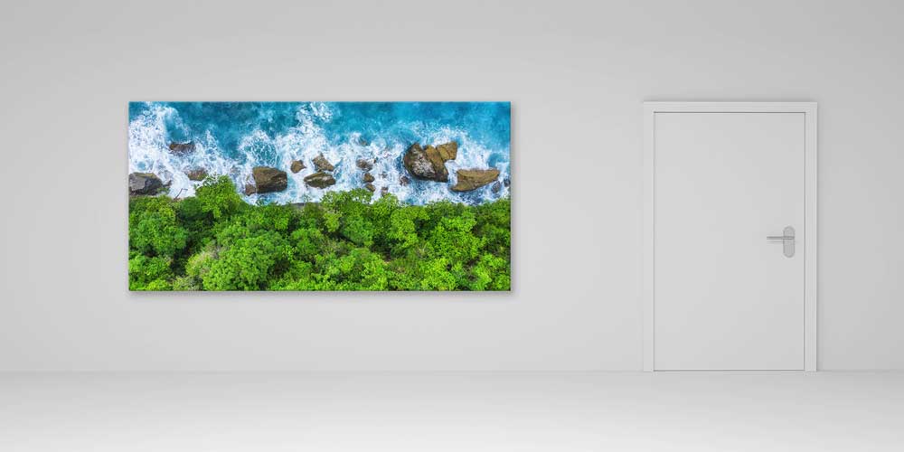 large-size-wall-design-14060-04 Tropik Sahil ve Orman Hava Çekimi Duvar Dekoru 14060