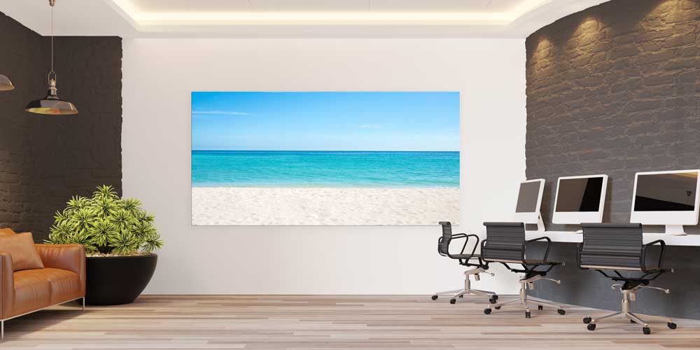 Minimal Sahil ve Turkuaz Deniz Büyük Duvar Dekoru 14067