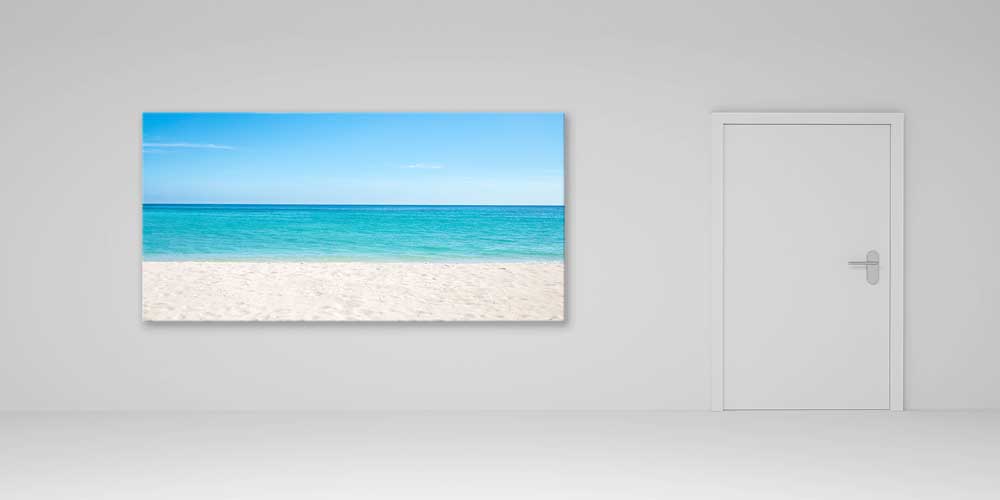 Minimal Sahil ve Turkuaz Deniz Büyük Duvar Dekoru 14067