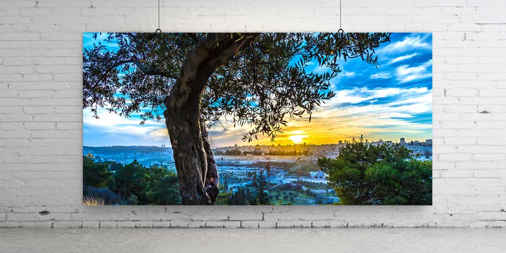 Gün Batımı ve Şehir Manzarası Büyük Ebatlı Duvar Dekoru 14078