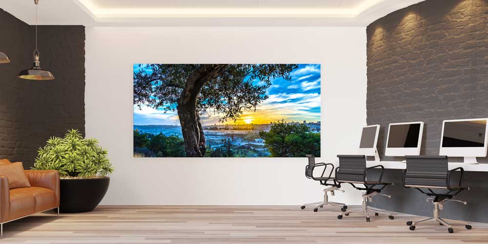 Gün Batımı ve Şehir Manzarası Büyük Ebatlı Duvar Dekoru 14078