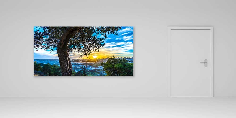 Gün Batımı ve Şehir Manzarası Büyük Ebatlı Duvar Dekoru 14078