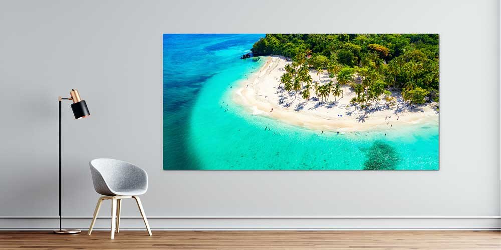 Tropik Ada ve Turkuaz Deniz Büyük Ebat Duvar Dekoru 14083
