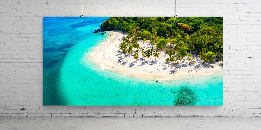 Tropik Ada ve Turkuaz Deniz Büyük Ebat Duvar Dekoru 14083