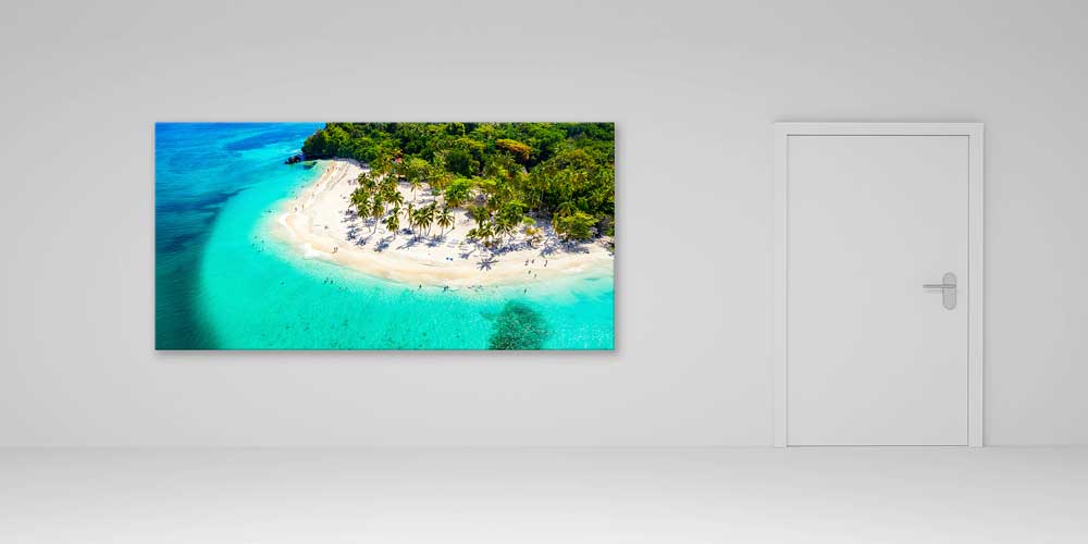 Tropik Ada ve Turkuaz Deniz Büyük Ebat Duvar Dekoru 14083