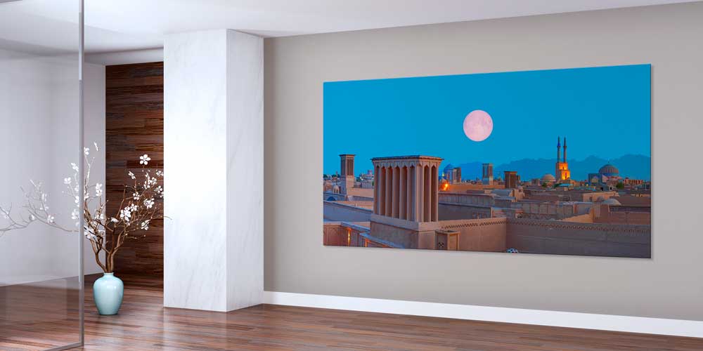 Dolunay Altında Asya Şehri Büyük Ebat Duvar Dekoru 14090