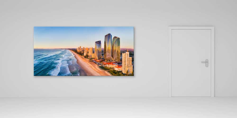 Sahil Şehri ve Deniz Manzaralı Fotoğraf Sanatı Büyük Ebat Duvar Dekoru 14104