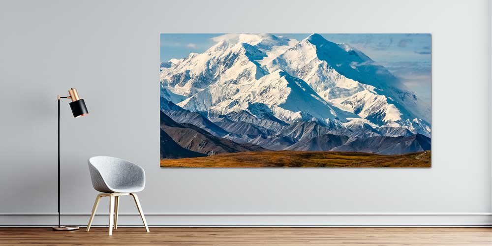 Karlı Zirveli Dev Dağ Manzarası Büyük Ebat Duvar Dekor Ürünü 14147
