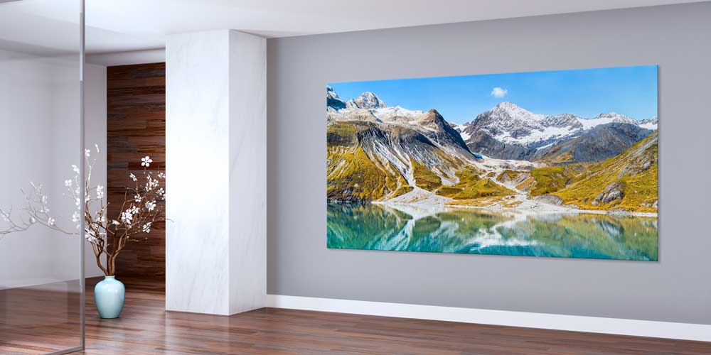 Yansımalı Alp Dağ Gölü Manzarası Büyük Ebat Duvar Dekor Ürünü 14148