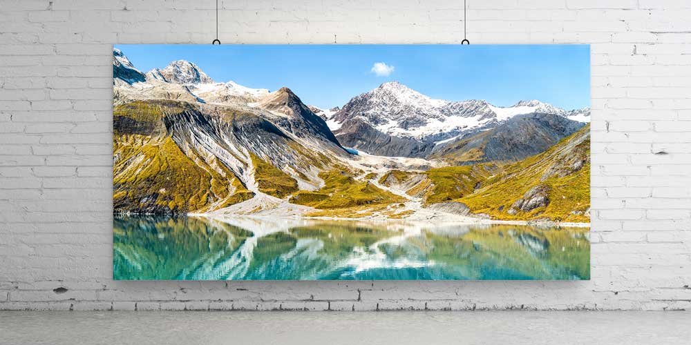 Yansımalı Alp Dağ Gölü Manzarası Büyük Ebat Duvar Dekor Ürünü 14148