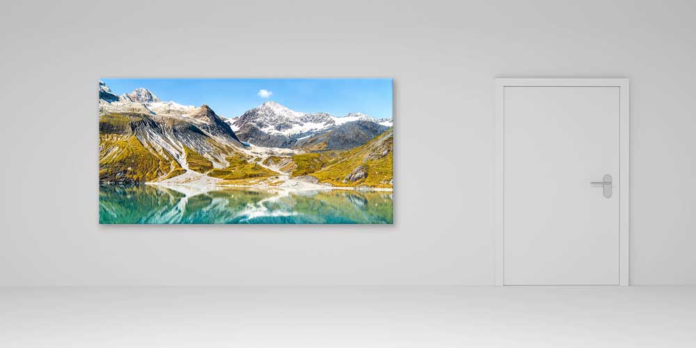 Yansımalı Alp Dağ Gölü Manzarası Büyük Ebat Duvar Dekor Ürünü 14148