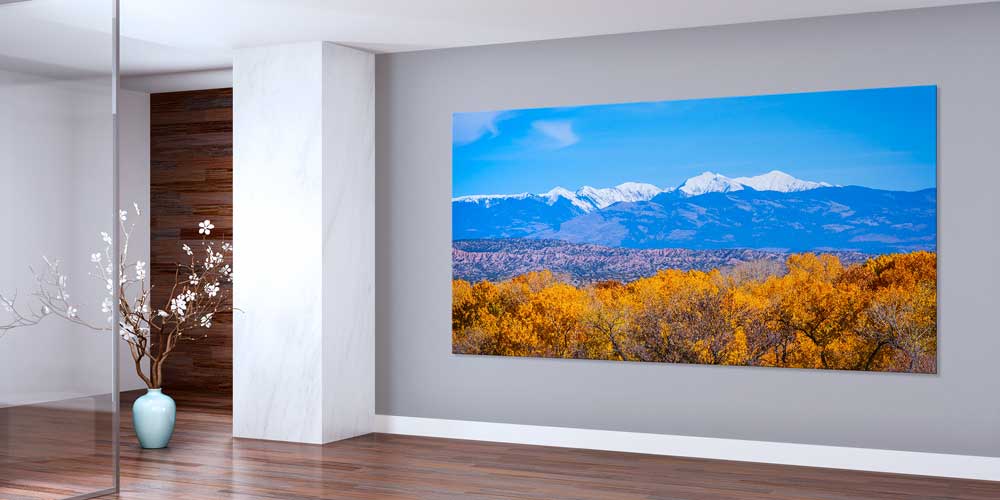 Sonbahar Ormanları ve Karlı Dağlar Büyük Ebat Duvar Dekor Ürünü 14166