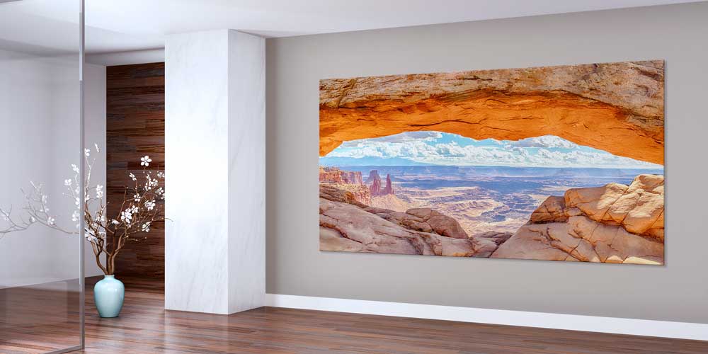 Doğal Kaya Kemeri İçinden Kanyon Manzarası Büyük Ebat Duvar Dekor Ürünü 14190