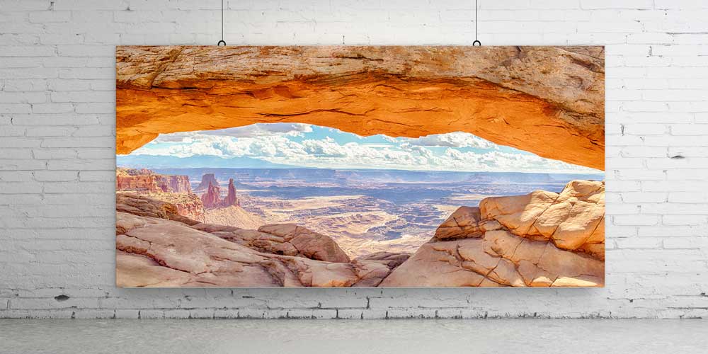 Doğal Kaya Kemeri İçinden Kanyon Manzarası Büyük Ebat Duvar Dekor Ürünü 14190