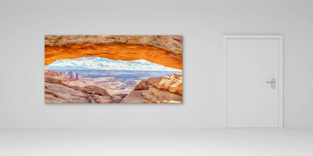 Doğal Kaya Kemeri İçinden Kanyon Manzarası Büyük Ebat Duvar Dekor Ürünü 14190