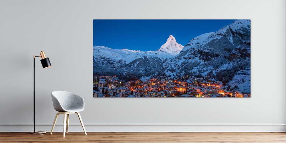 large-size-wall-design-14233-00 Kış Manzarası Zermatt Büyük Ebat Duvar Dekoru 14233