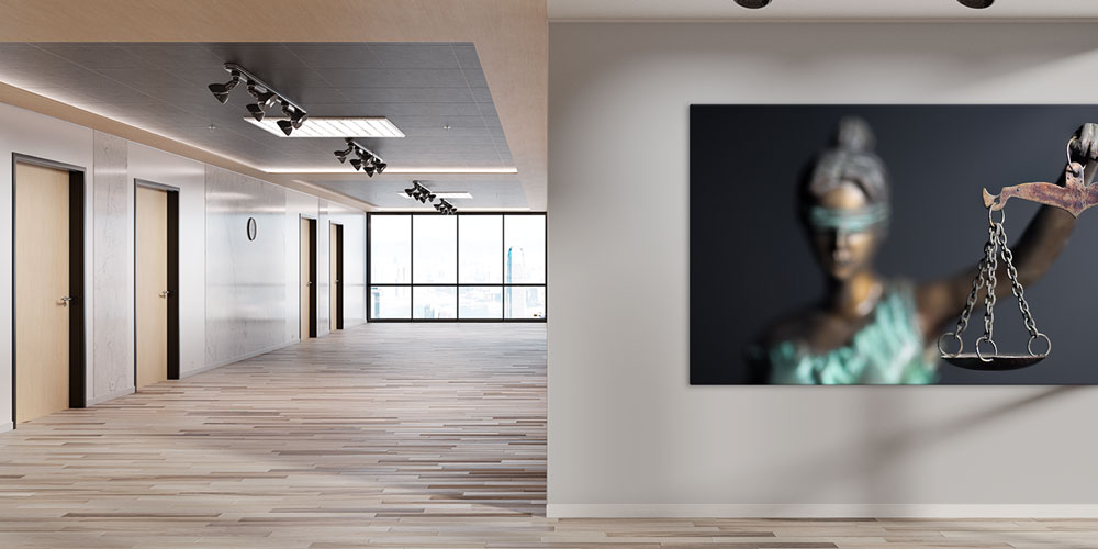 Adalet Terazisi Temalı Büyük Ebat Duvar Dekoru 7872