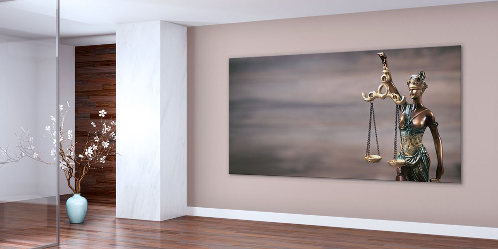 Lady Justice ve Adalet Terazisi Temalı Büyük Ebat Duvar Dekoru 7879