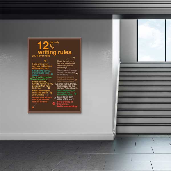 Yazma Kuralları ve Yaratıcılık Motivasyon Poster Tablo – B-570