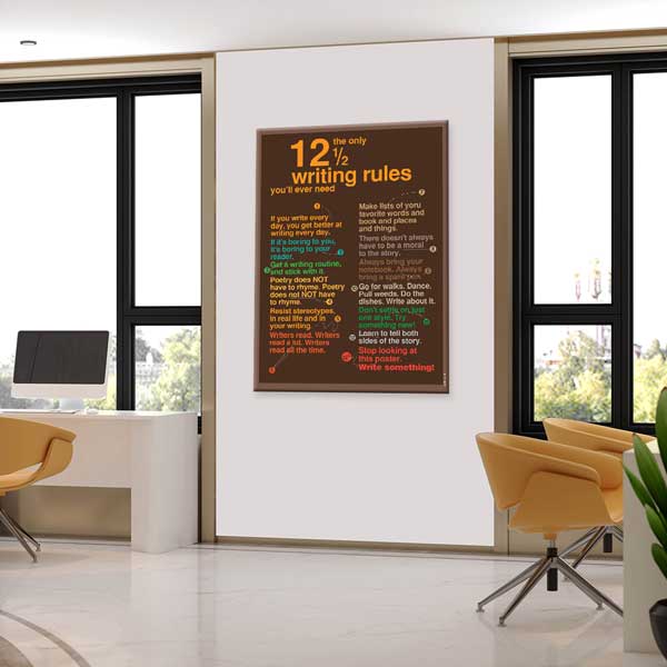 Yazma Kuralları ve Yaratıcılık Motivasyon Poster Tablo – B-570